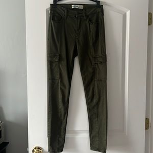Olive Green skinny cargo pants